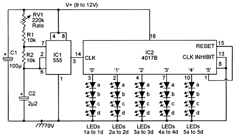 Intolerable antenna breaking Dawn LED Chaser/Sequencer Circuits | Nuts & Volts Magazine